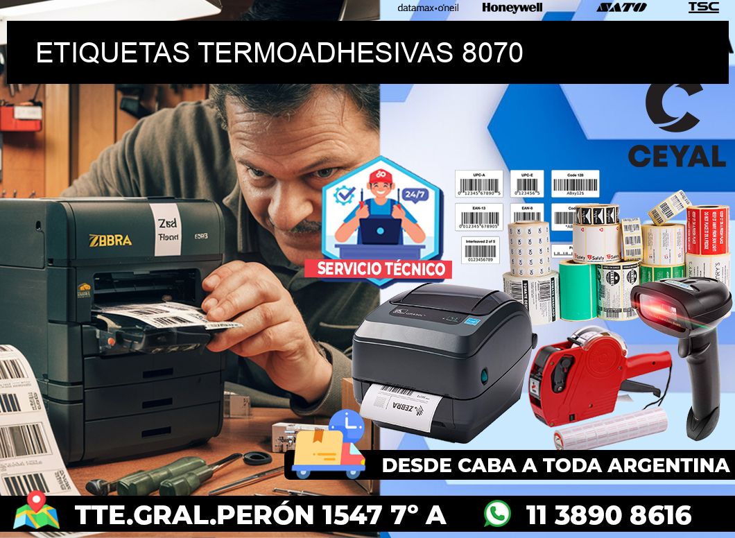 ETIQUETAS TERMOADHESIVAS 8070