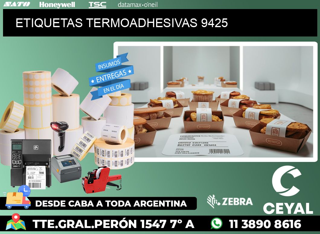 ETIQUETAS TERMOADHESIVAS 9425