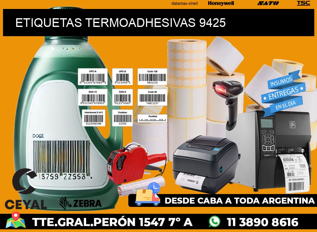 ETIQUETAS TERMOADHESIVAS 9425