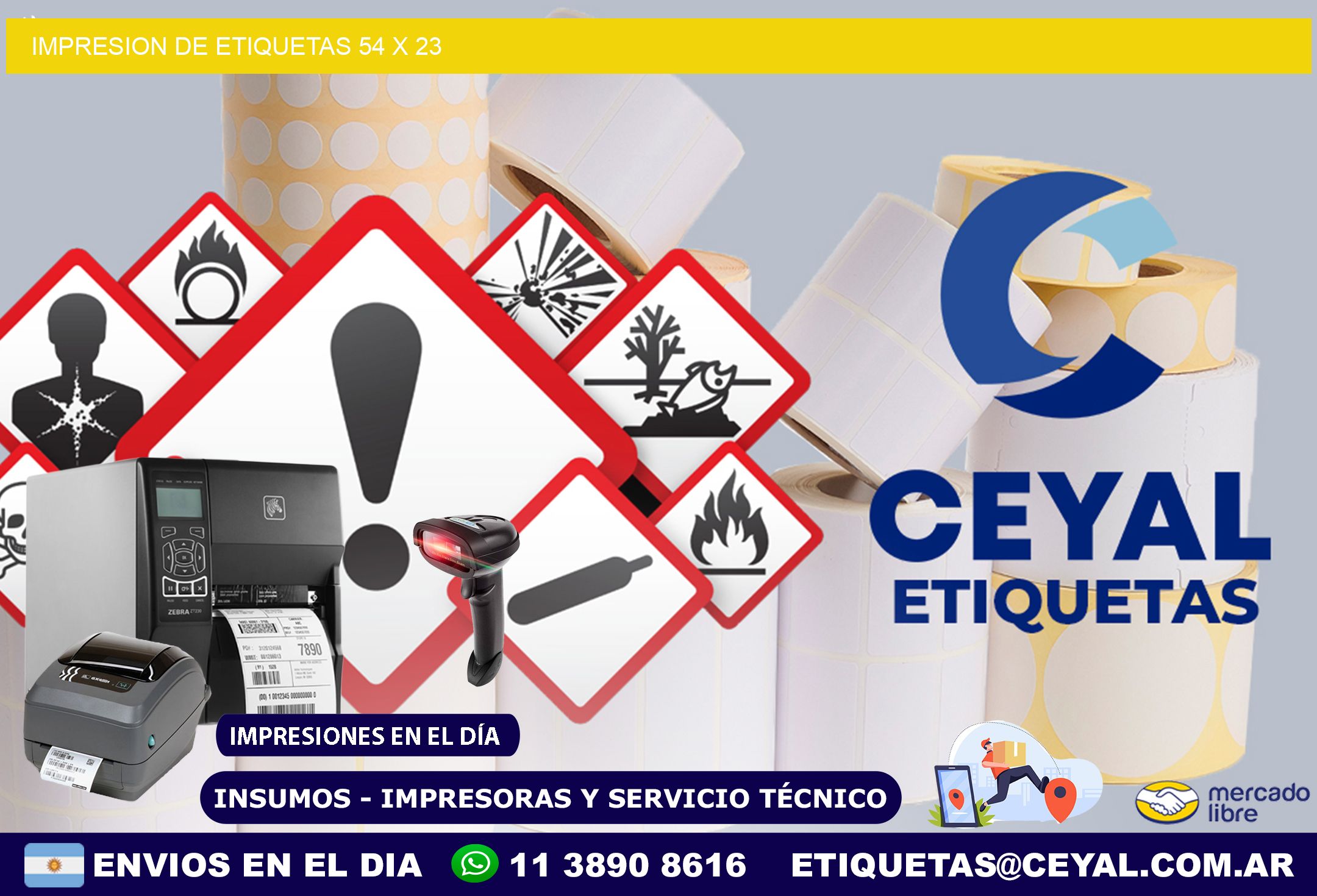 IMPRESION DE ETIQUETAS 54 x 23