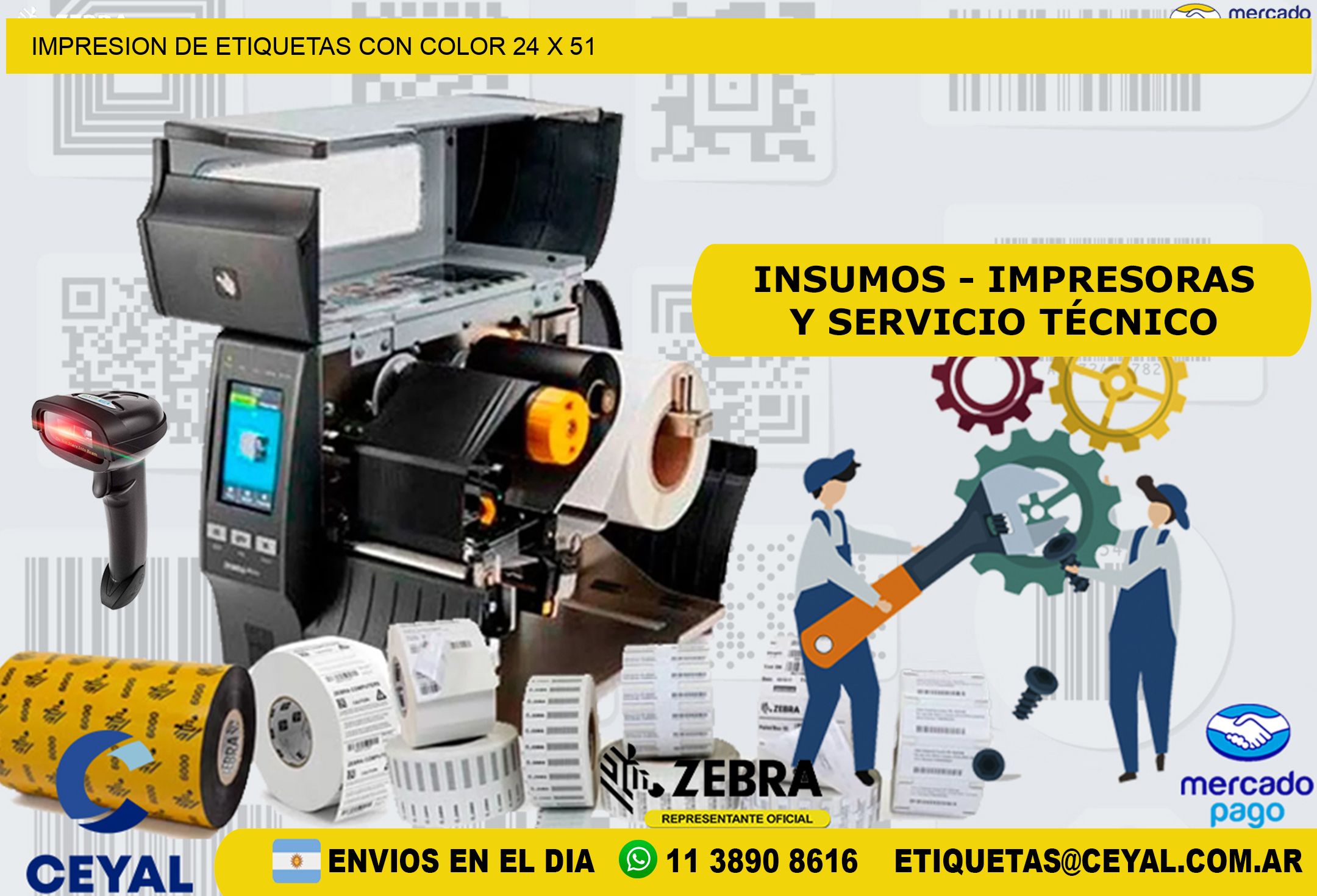 IMPRESION DE ETIQUETAS CON COLOR 24 x 51