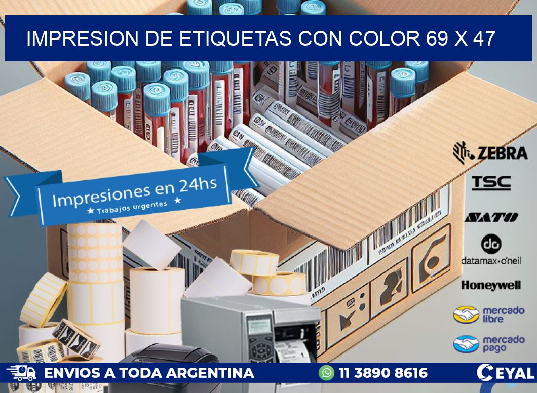 IMPRESION DE ETIQUETAS CON COLOR 69 x 47