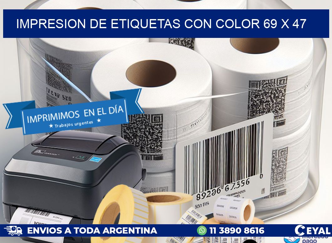 IMPRESION DE ETIQUETAS CON COLOR 69 x 47