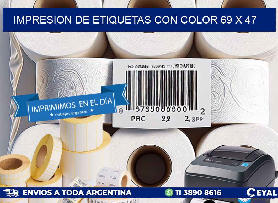 IMPRESION DE ETIQUETAS CON COLOR 69 x 47