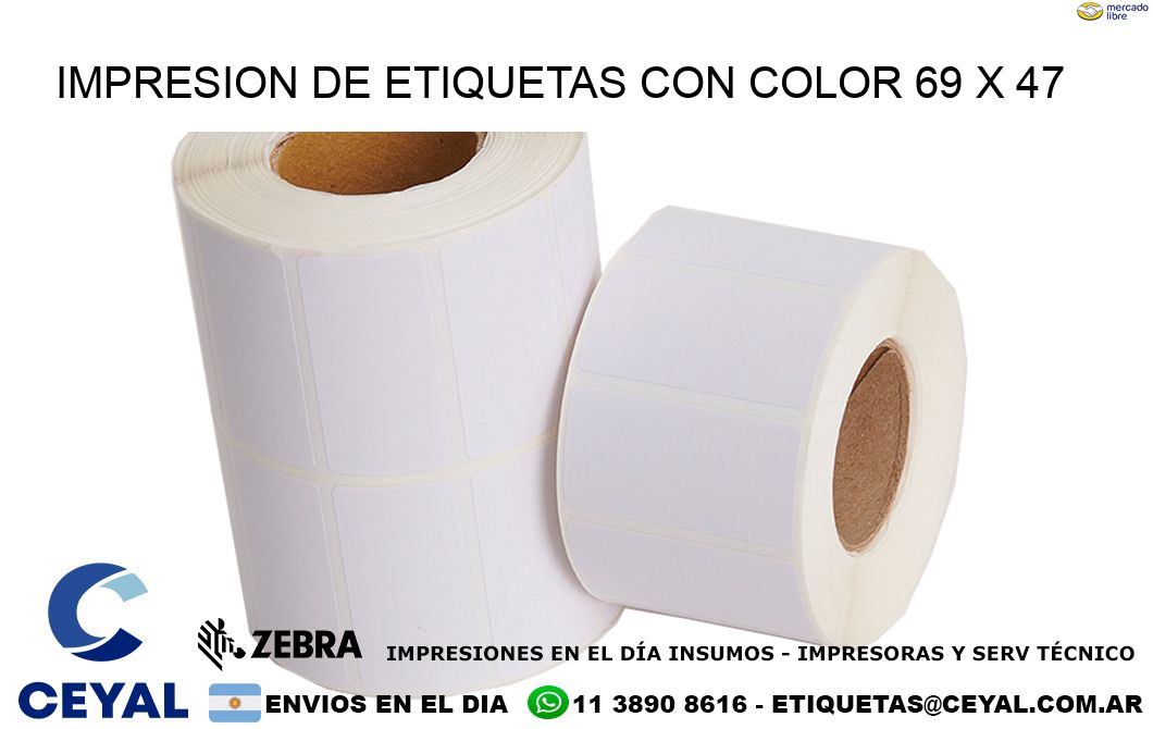 IMPRESION DE ETIQUETAS CON COLOR 69 x 47
