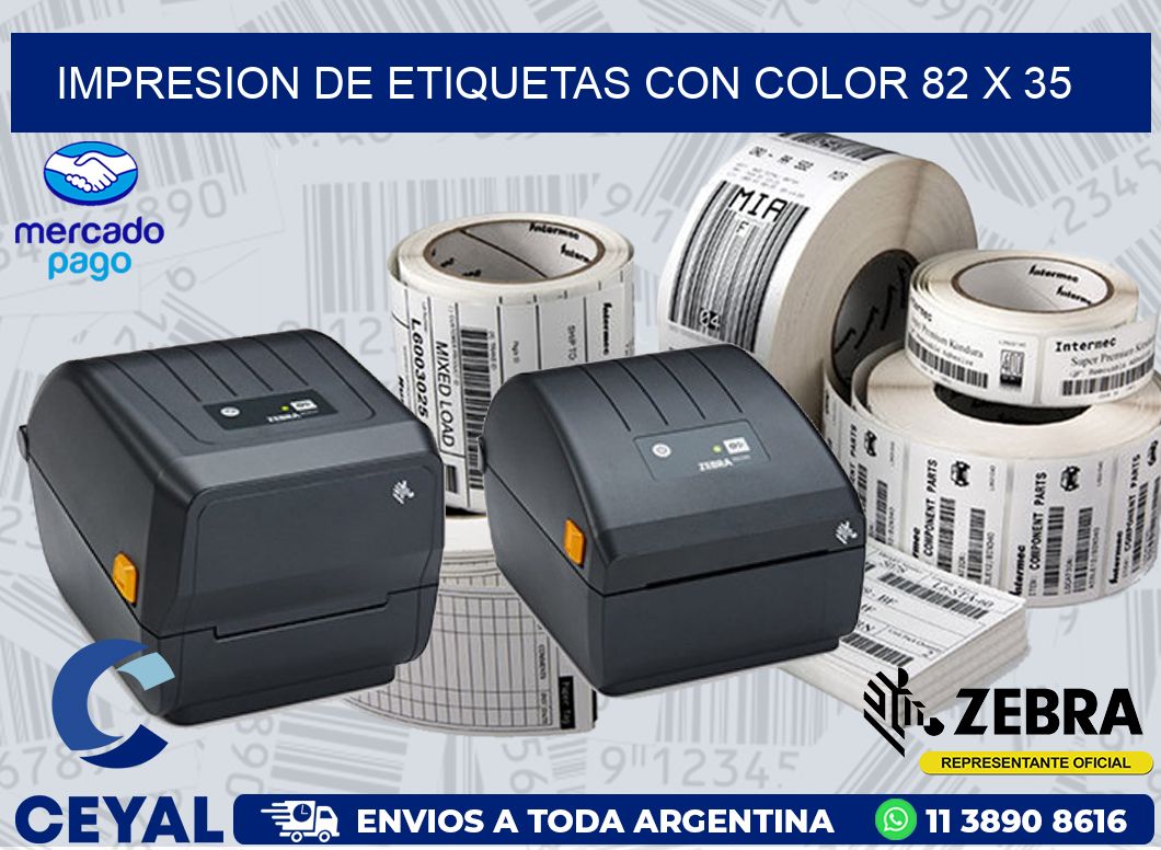 IMPRESION DE ETIQUETAS CON COLOR 82 x 35