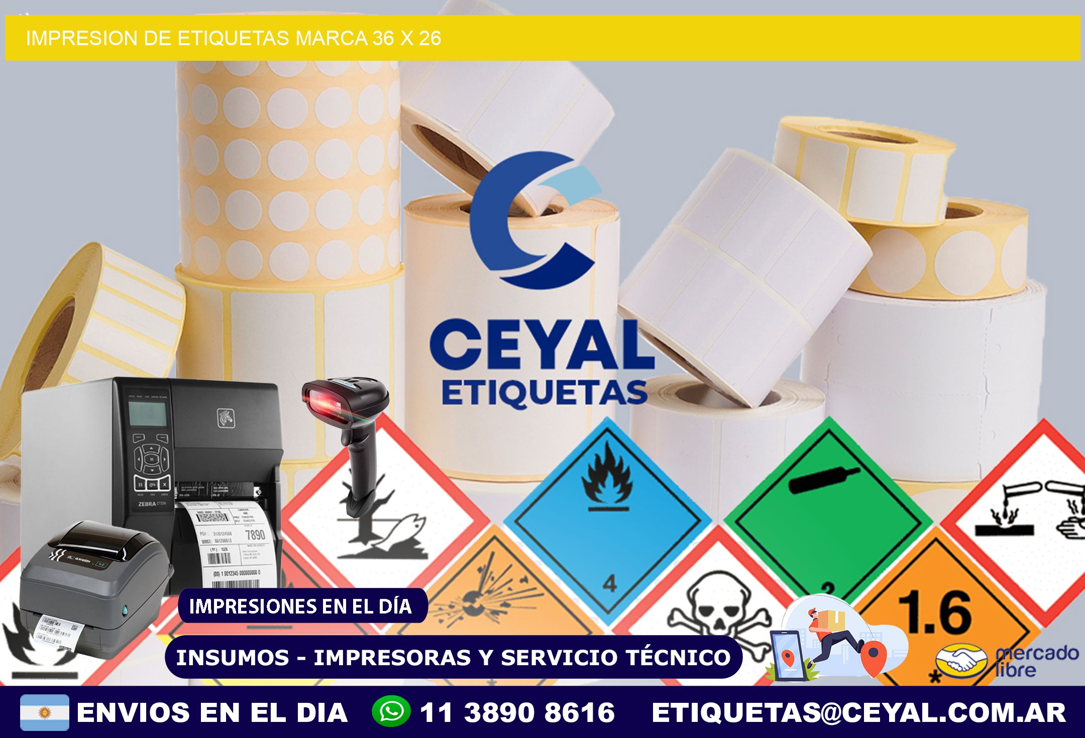 IMPRESION DE ETIQUETAS MARCA 36 x 26
