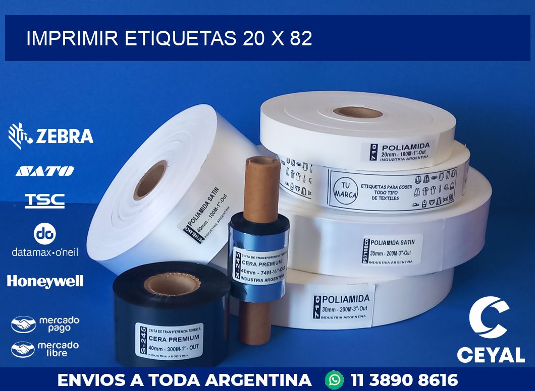 IMPRIMIR ETIQUETAS 20 x 82