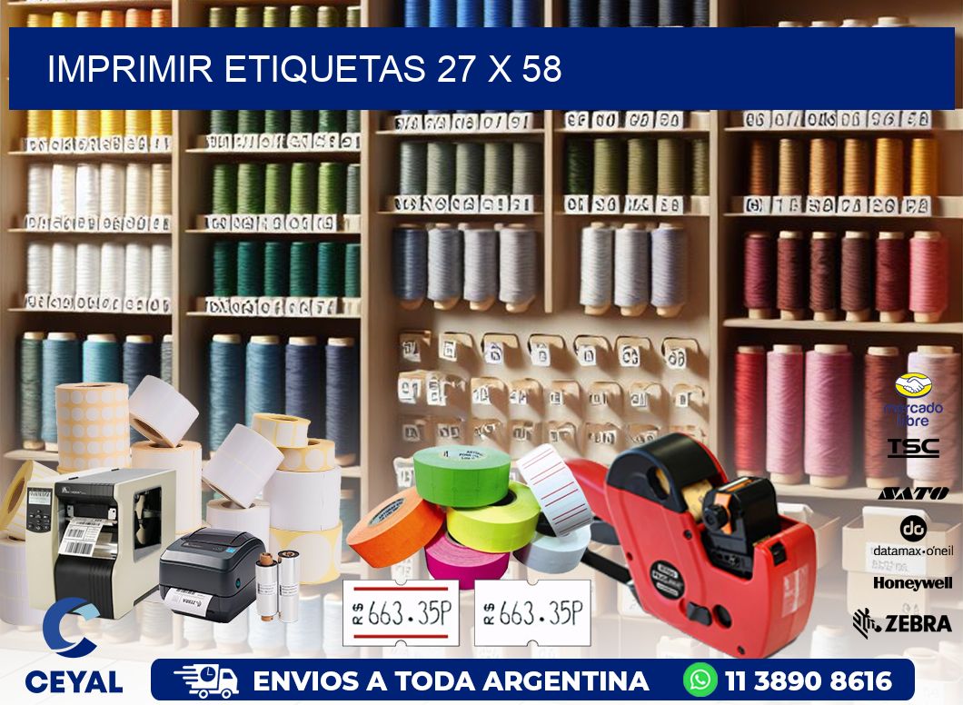 IMPRIMIR ETIQUETAS 27 x 58