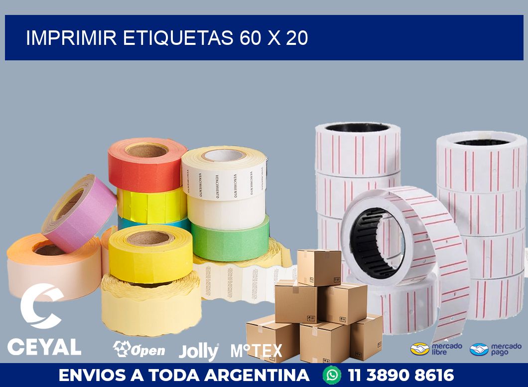 IMPRIMIR ETIQUETAS 60 x 20