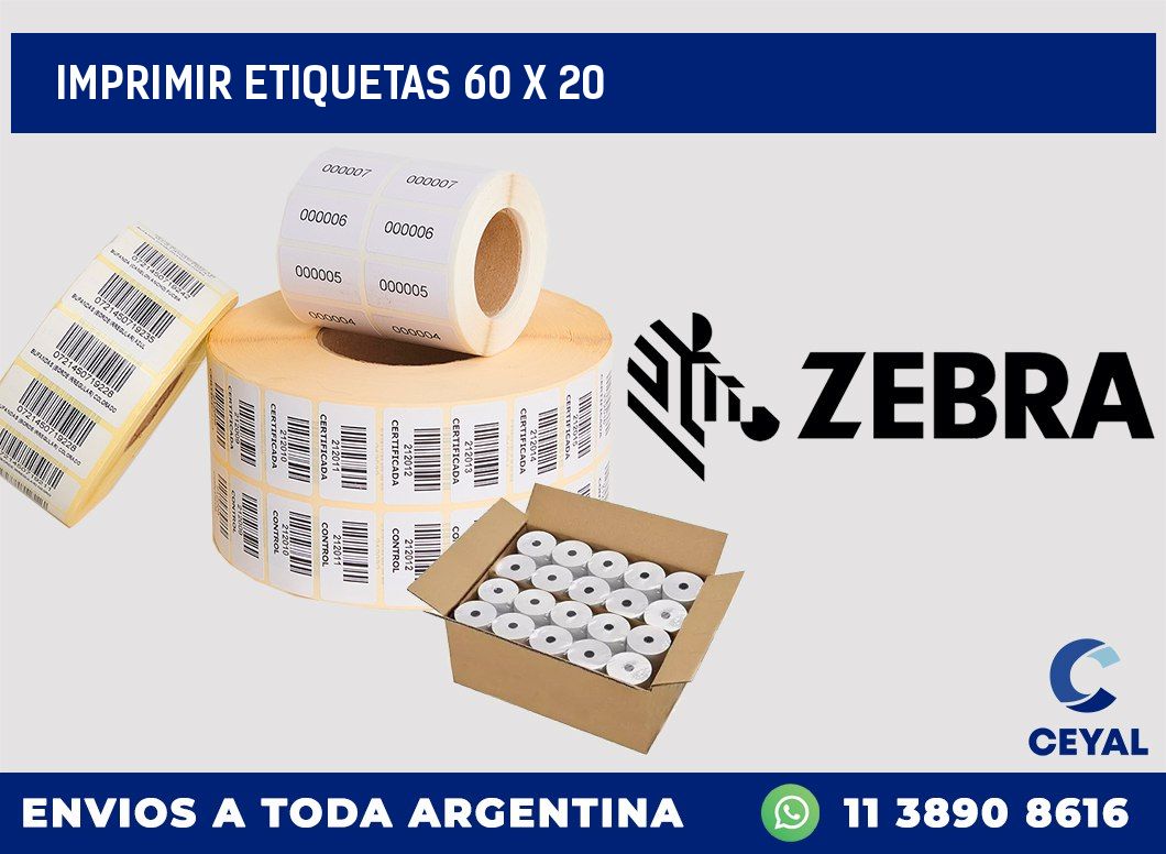 IMPRIMIR ETIQUETAS 60 x 20