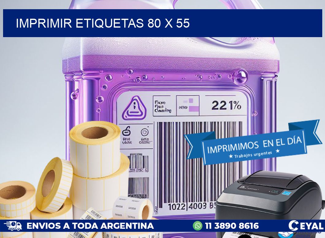 IMPRIMIR ETIQUETAS 80 x 55