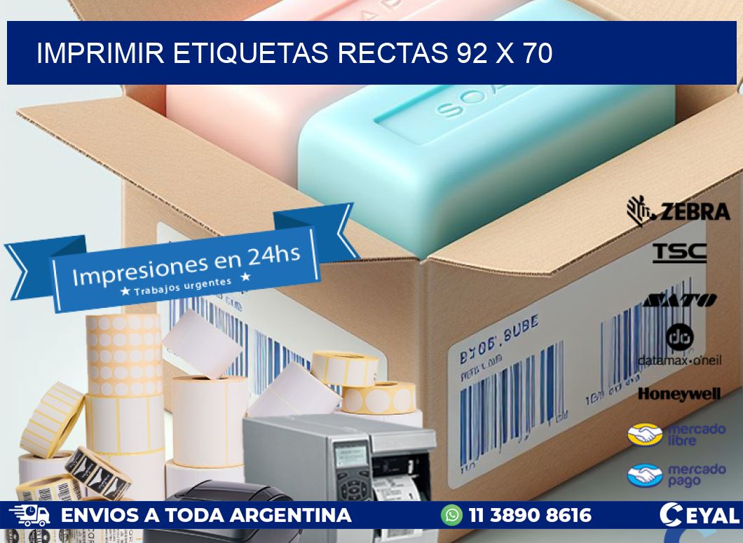 IMPRIMIR ETIQUETAS RECTAS 92 x 70