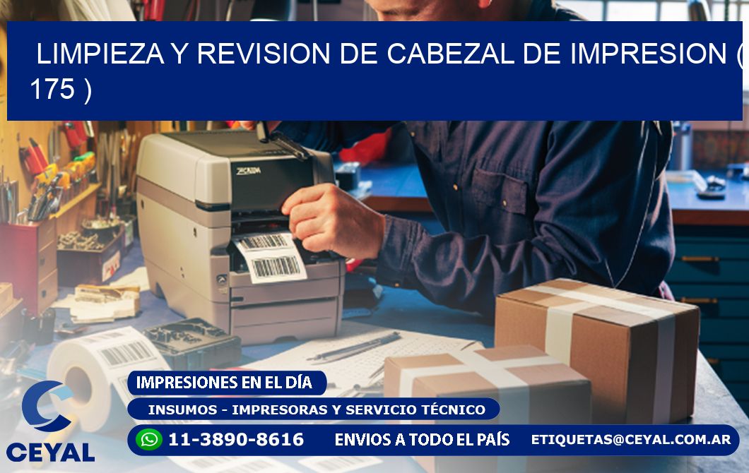 LIMPIEZA Y REVISION DE CABEZAL DE IMPRESION ( 175 )