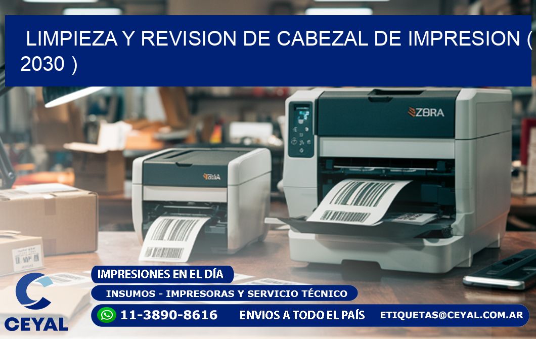 LIMPIEZA Y REVISION DE CABEZAL DE IMPRESION ( 2030 )