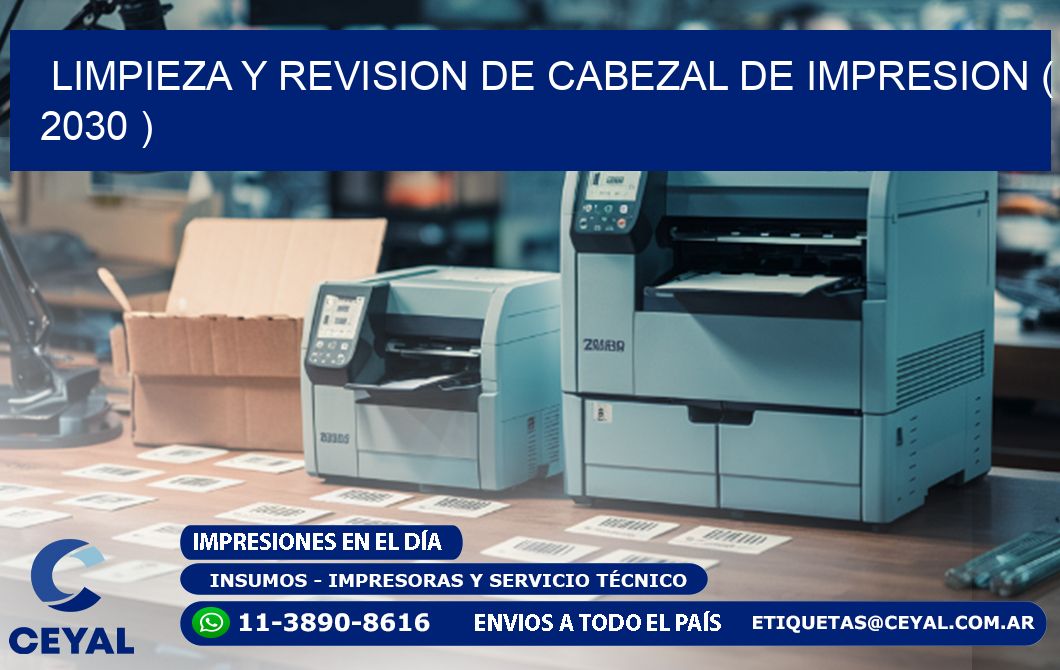 LIMPIEZA Y REVISION DE CABEZAL DE IMPRESION ( 2030 )