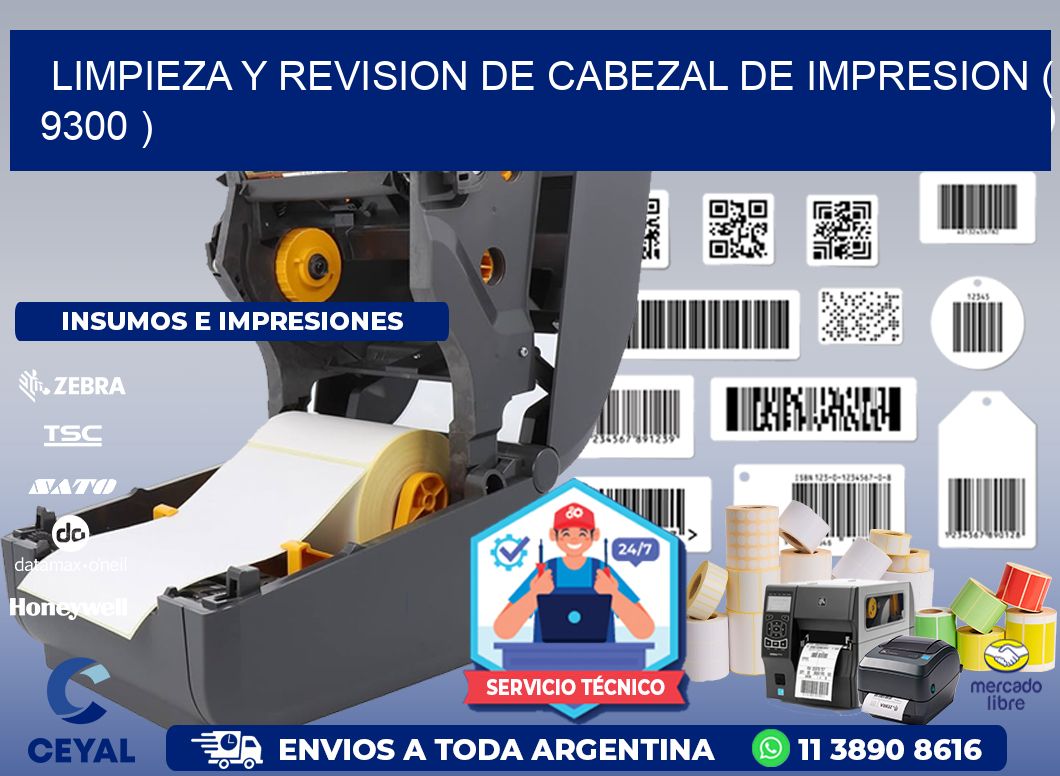 LIMPIEZA Y REVISION DE CABEZAL DE IMPRESION ( 9300 )