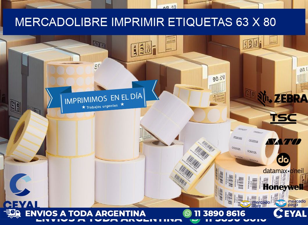 MERCADOLIBRE IMPRIMIR ETIQUETAS 63 x 80