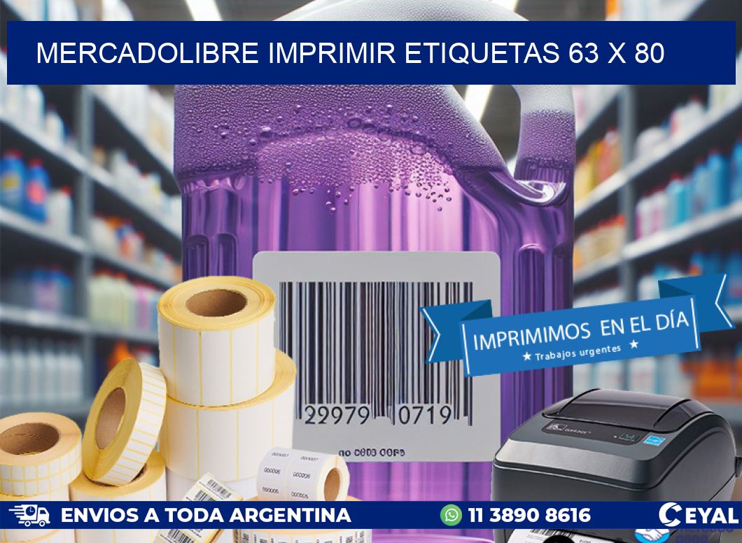 MERCADOLIBRE IMPRIMIR ETIQUETAS 63 x 80