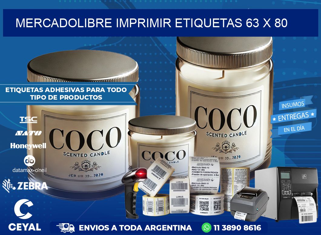 MERCADOLIBRE IMPRIMIR ETIQUETAS 63 x 80