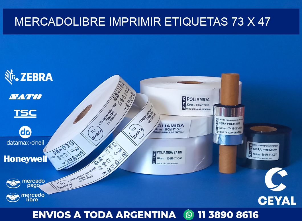 MERCADOLIBRE IMPRIMIR ETIQUETAS 73 x 47