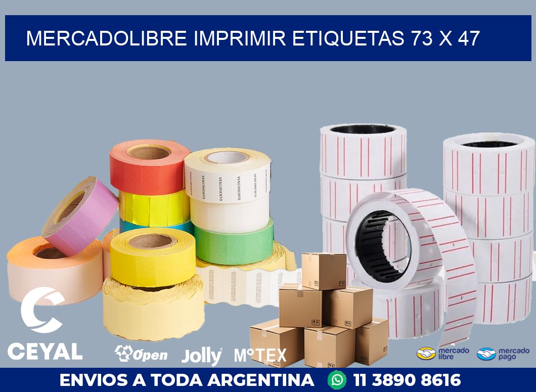 MERCADOLIBRE IMPRIMIR ETIQUETAS 73 x 47