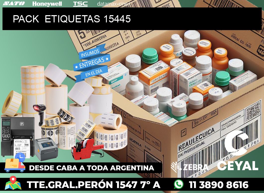 PACK  ETIQUETAS 15445