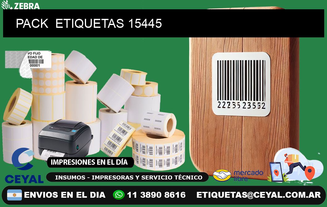 PACK  ETIQUETAS 15445