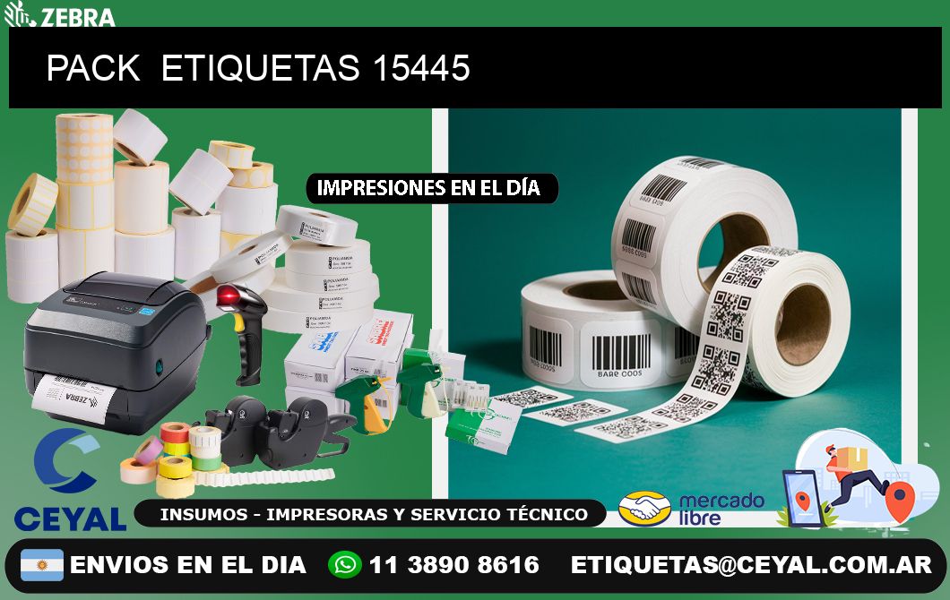 PACK  ETIQUETAS 15445