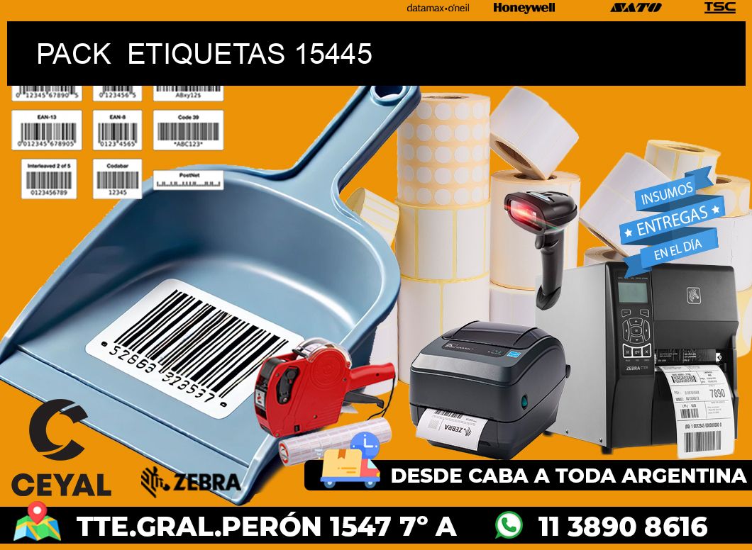 PACK  ETIQUETAS 15445