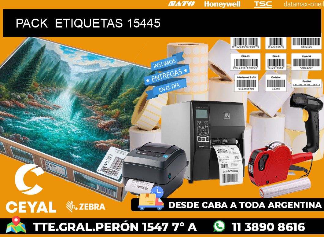 PACK  ETIQUETAS 15445