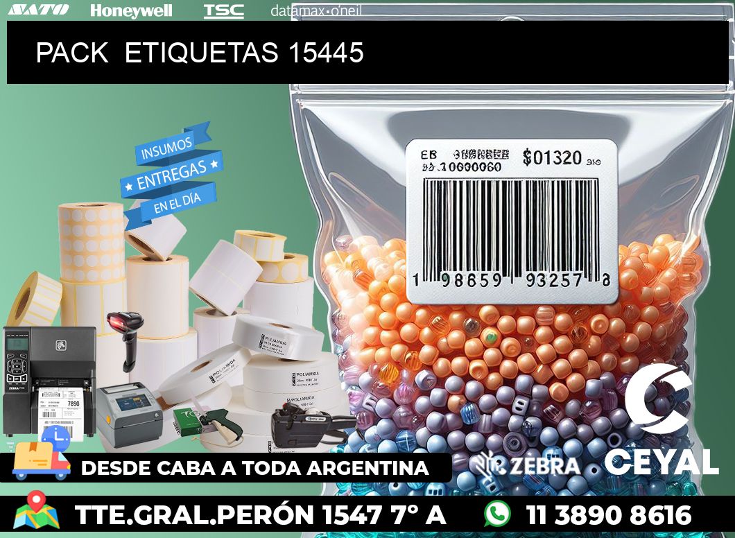 PACK  ETIQUETAS 15445