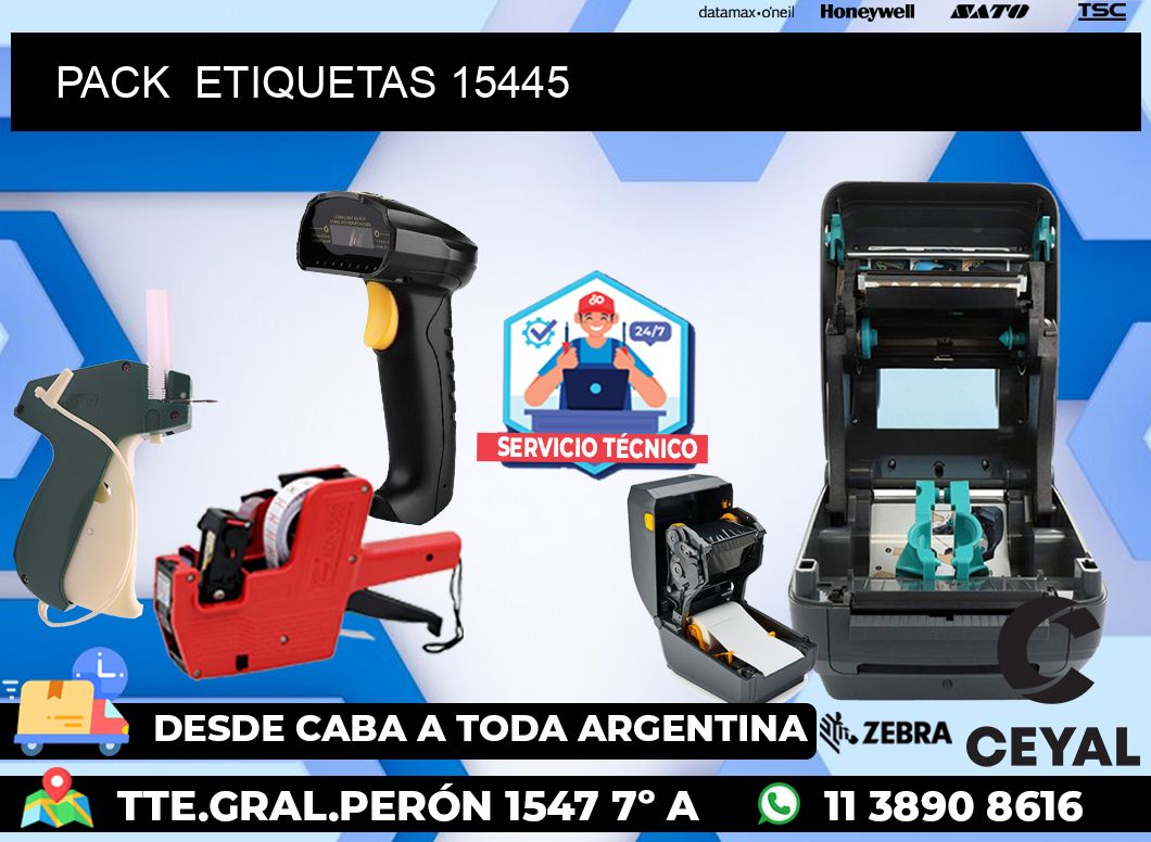 PACK  ETIQUETAS 15445