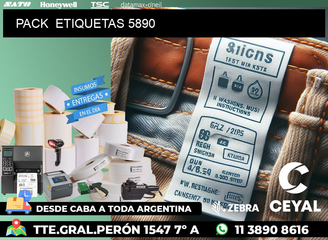 PACK  ETIQUETAS 5890