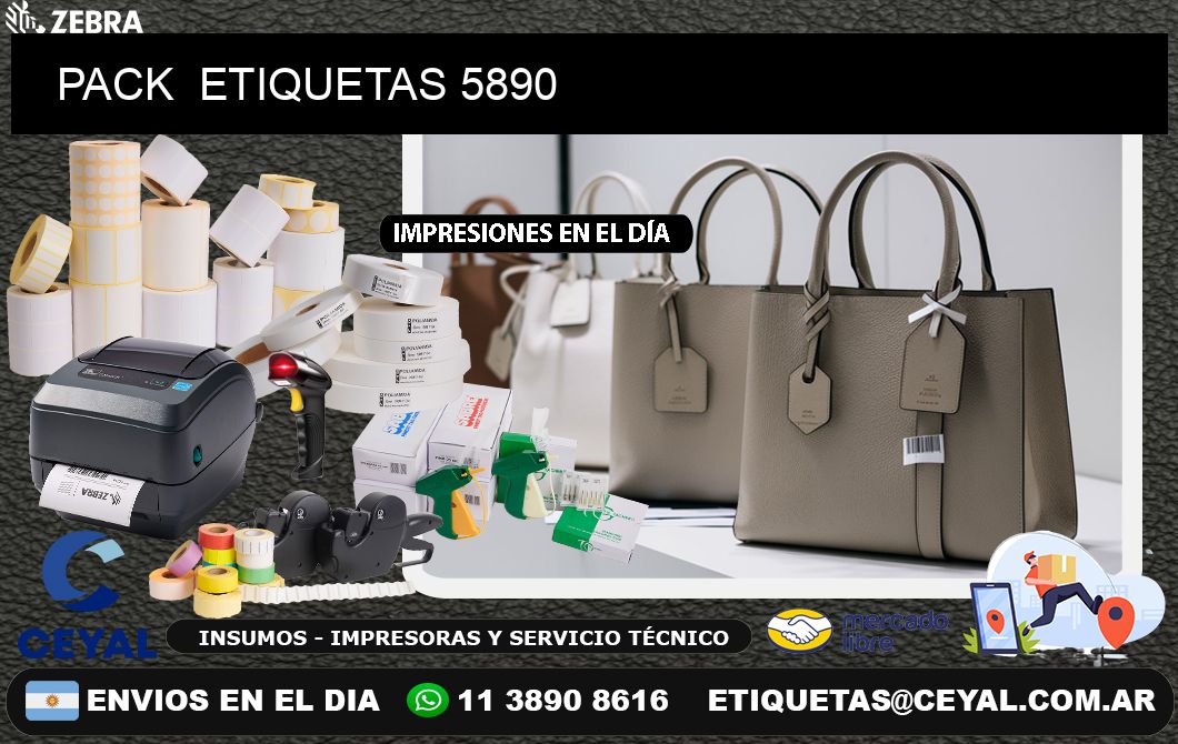 PACK  ETIQUETAS 5890