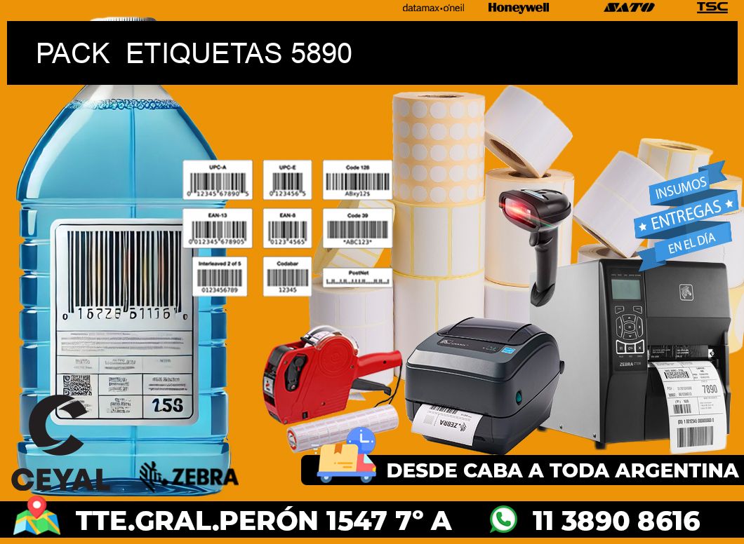 PACK  ETIQUETAS 5890