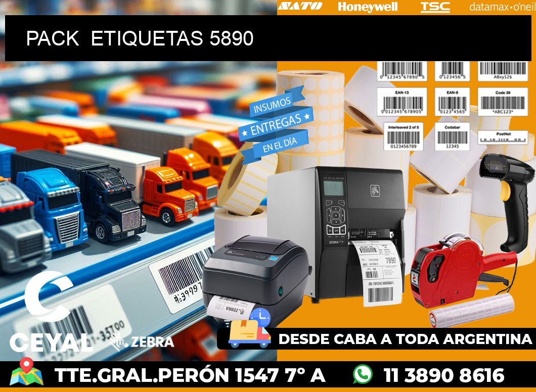 PACK  ETIQUETAS 5890