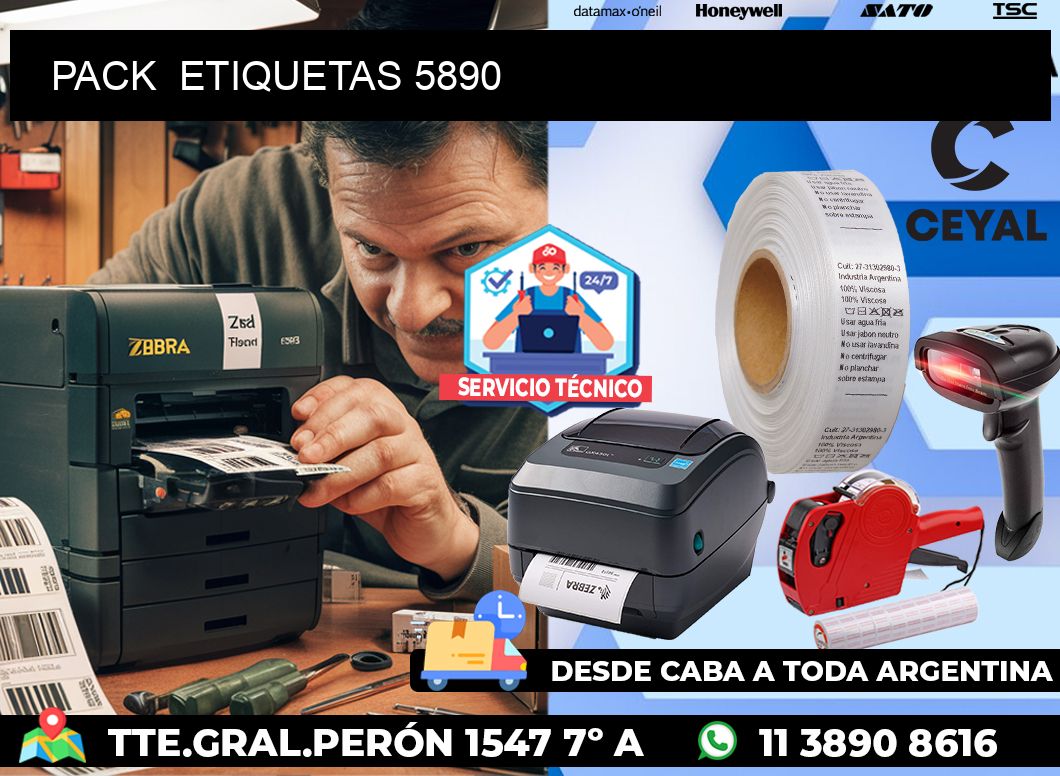 PACK  ETIQUETAS 5890