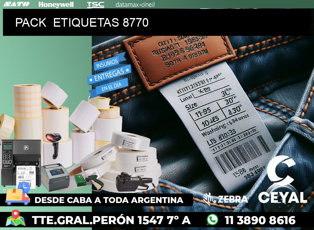 PACK  ETIQUETAS 8770