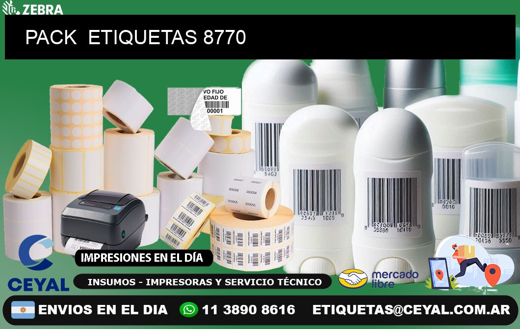 PACK  ETIQUETAS 8770