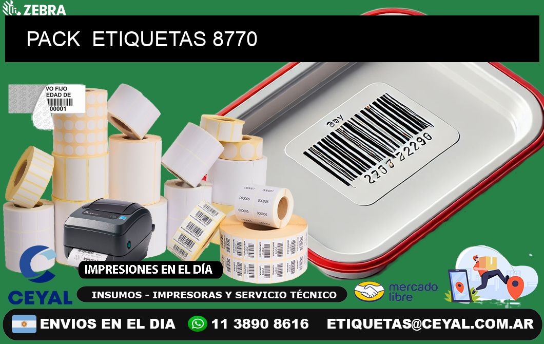 PACK  ETIQUETAS 8770