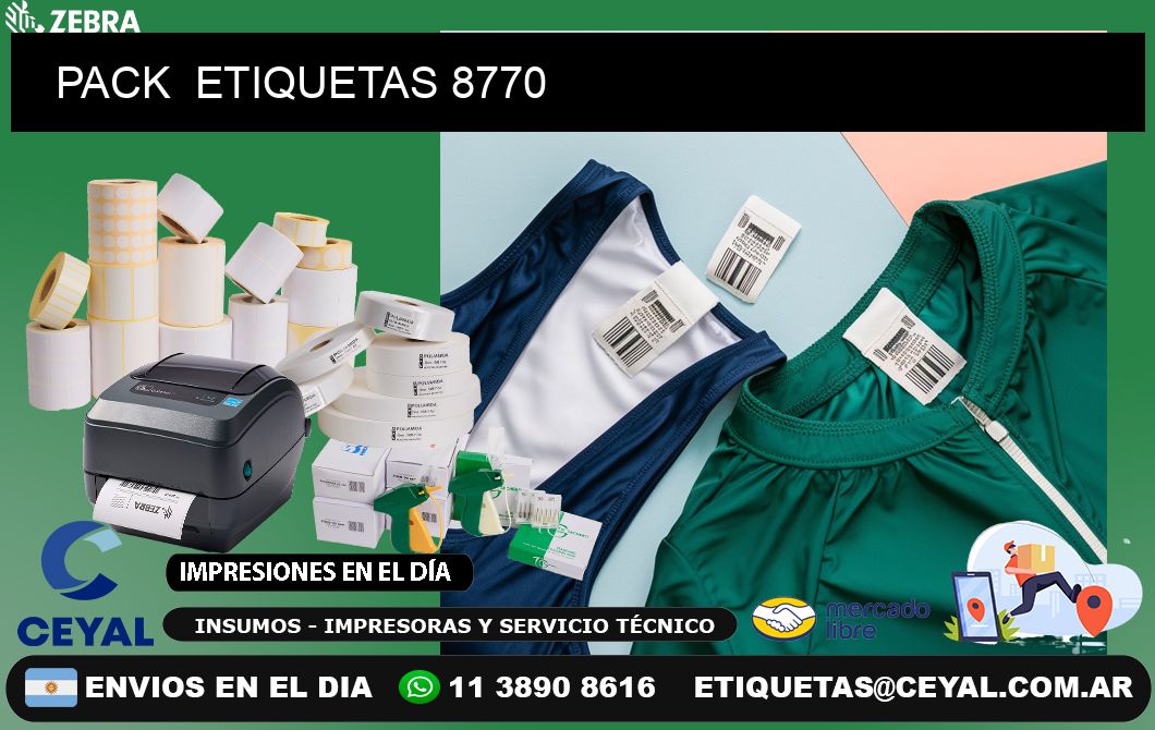 PACK  ETIQUETAS 8770