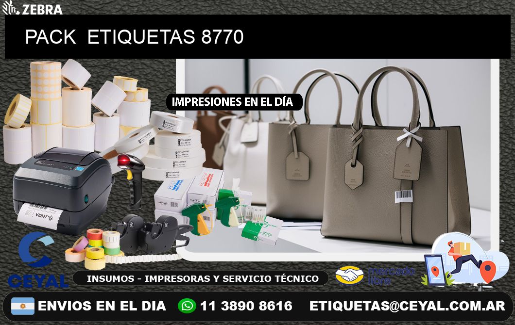 PACK  ETIQUETAS 8770