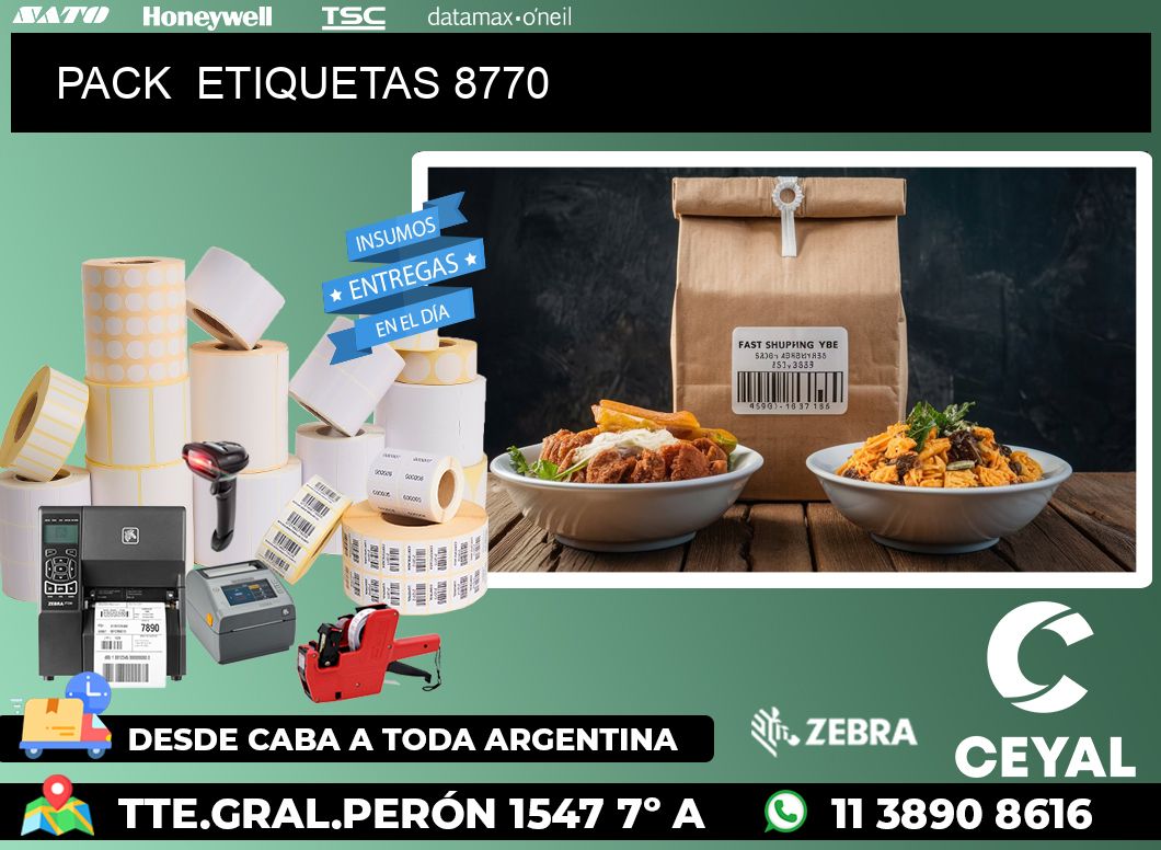 PACK  ETIQUETAS 8770