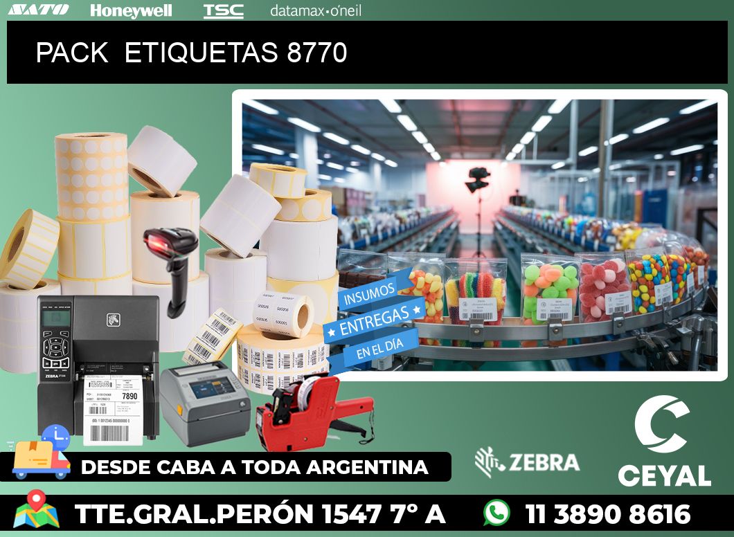 PACK  ETIQUETAS 8770