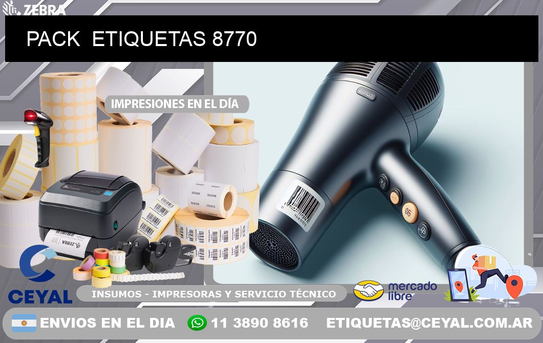 PACK  ETIQUETAS 8770
