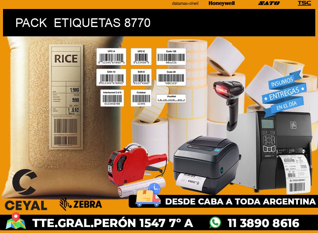 PACK  ETIQUETAS 8770