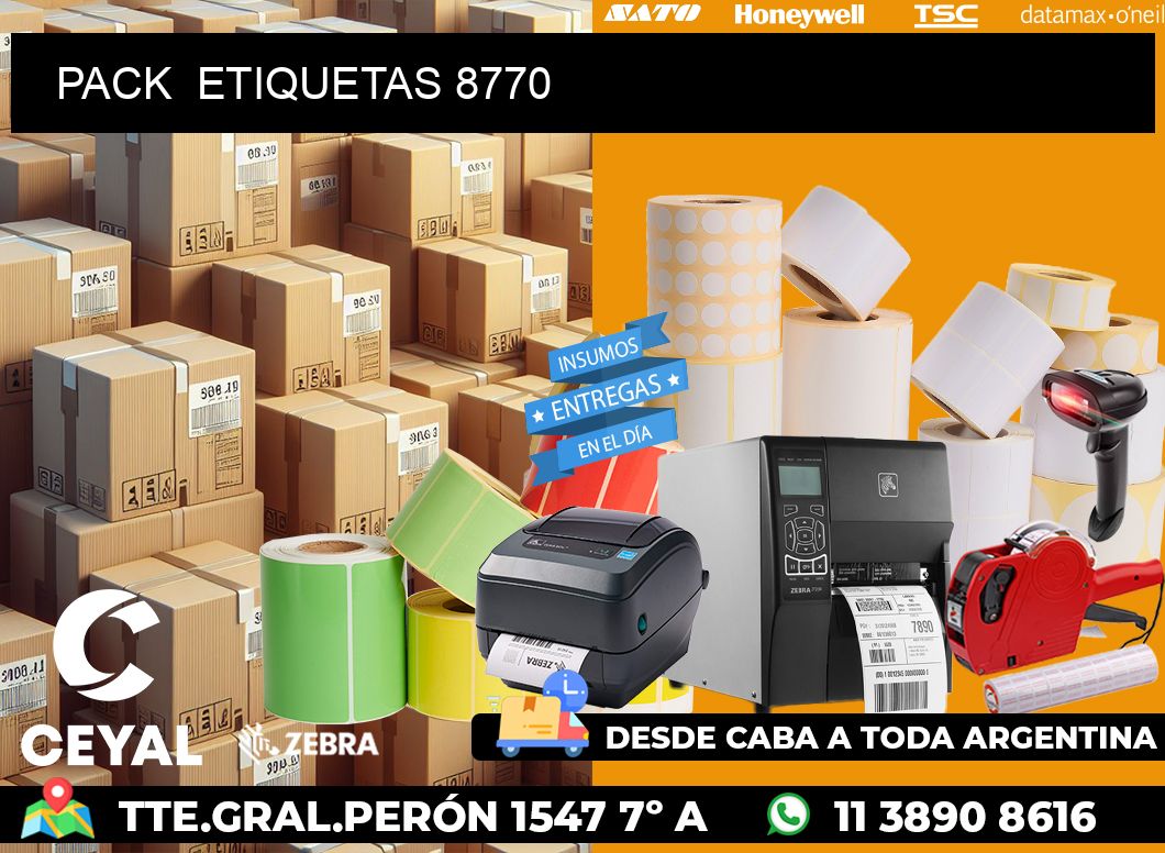 PACK  ETIQUETAS 8770