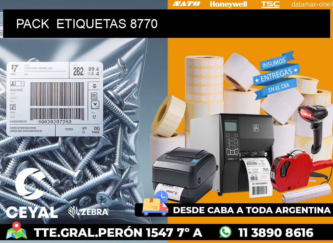 PACK  ETIQUETAS 8770