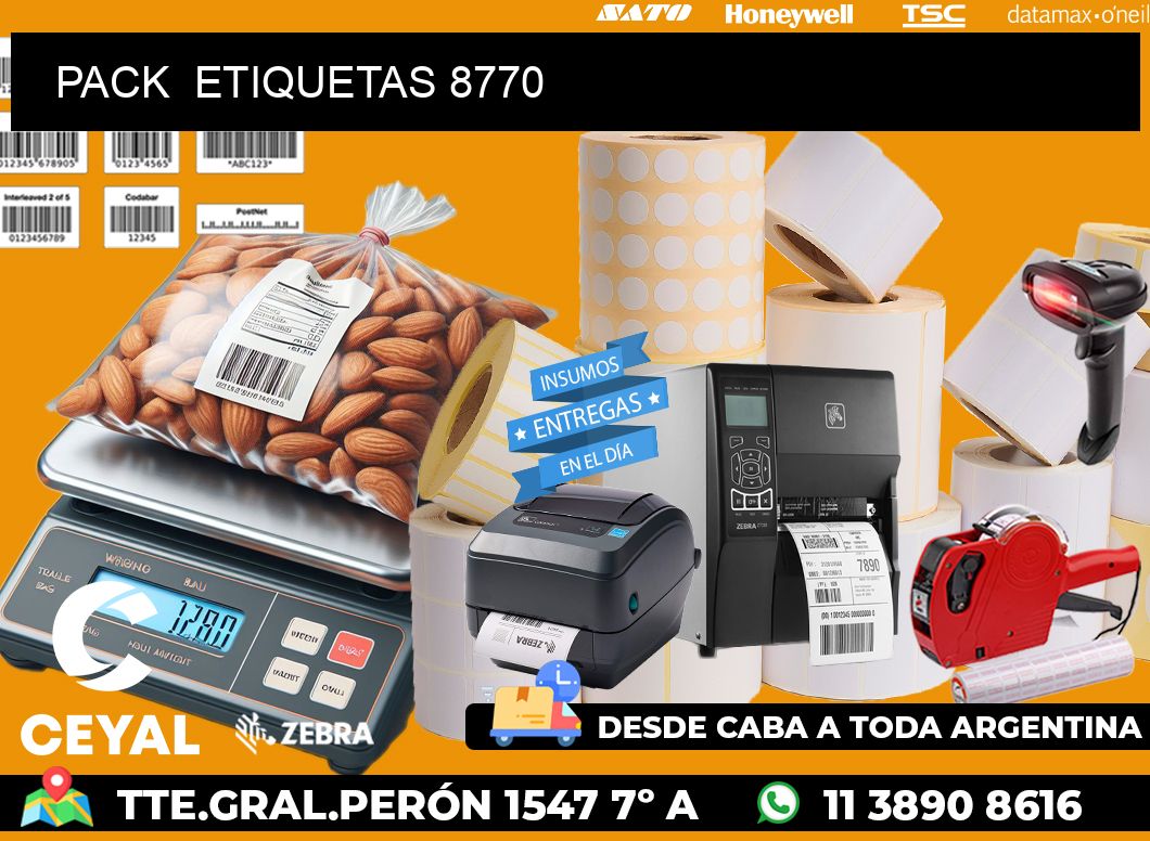 PACK  ETIQUETAS 8770